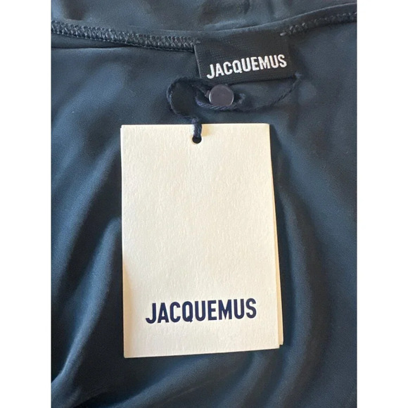 JACQUEMUS La Jupe Espelho Skirt in Navy XLarge New Womens Midi Jersey - Picture 9 of 15